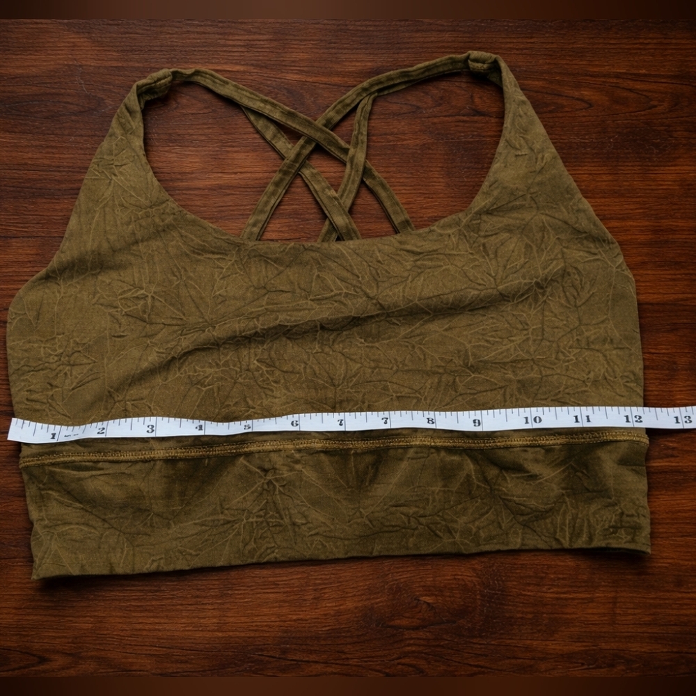 3/$15 lululemon Energy Bra Ice Wash Moss Green - Picture 6 of 9